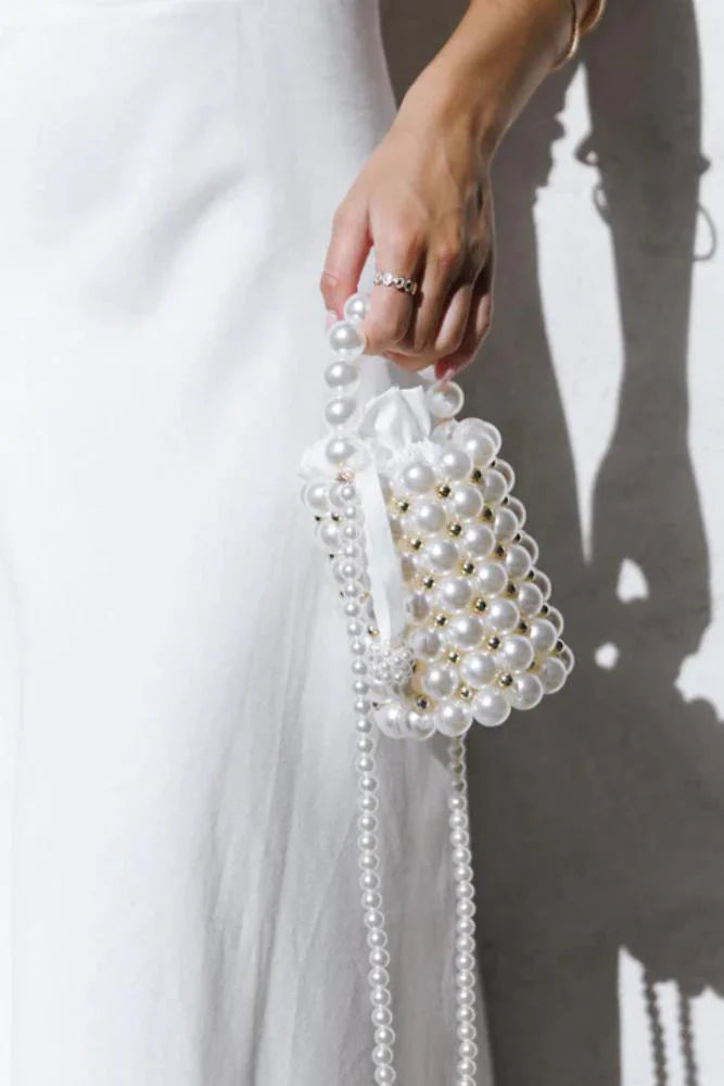 Sac seau en perles Renate