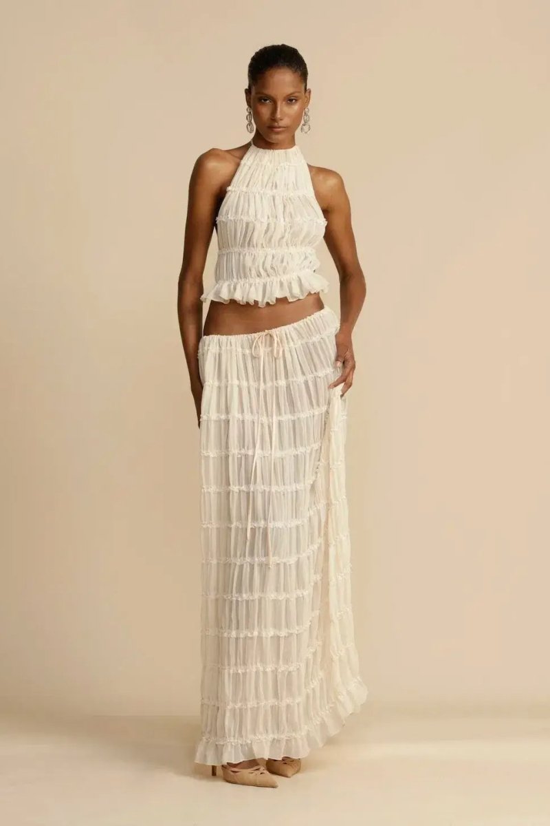 Rosalie Backless Pleated Set-Sunfere