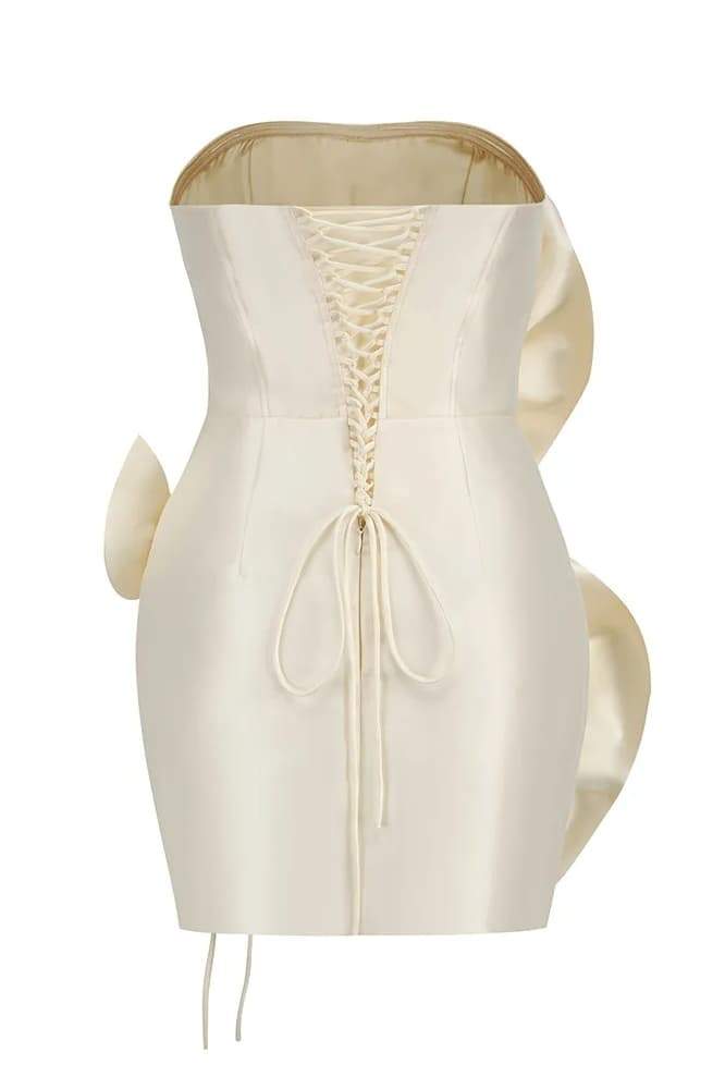 dresses-Venus Flowers Strapless Mini Dress-SD00603182460-White-S - Sunfere